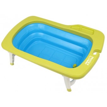 Deluxe Folding Baby Bath Tub - Green/Blue