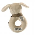 Soft Ring Rattle (Organic) - Grey - Paws the Puppy - Maud N Lil - BabyOnline HK