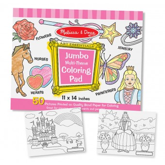 Jumbo Multi-Theme Coloring Pad (50 pages)