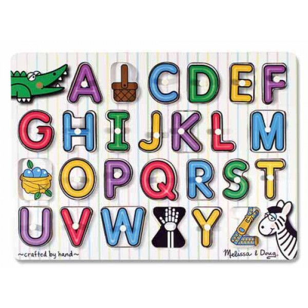 See-Inside Alphabet Peg Puzzle - 26 pieces - Melissa & Doug - BabyOnline HK