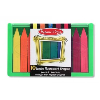 Jumbo Fluorescent Crayons (10 colors)