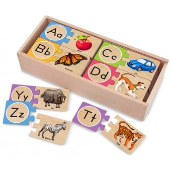 Self-Correcting A-Z Letter Wooden Puzzles