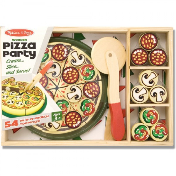 Pizza Party - Wooden Play Food - Melissa & Doug - BabyOnline HK