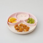 天然聚乳酸兒童分隔餐盤套裝 (附吸盤) - 芝麻x棉花糖 - Miniware - BabyOnline HK