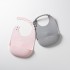 Silibib 嬰兒膠矽圍兜 - 粉紅/灰色
