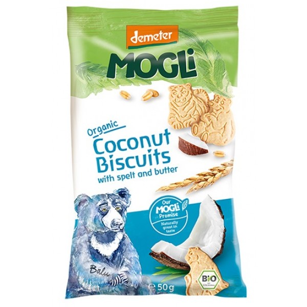 Organic Bear Coconut Biscuit 50g - Mogli - BabyOnline HK