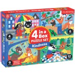 4 in a Box Progressive Puzzle Set - Kindness ( 4 + 6 + 9 + 12) - Mudpuppy - BabyOnline HK