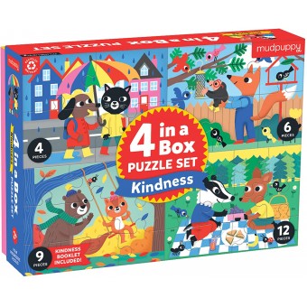 4 in a Box Progressive Puzzle Set - Kindness ( 4 + 6 + 9 + 12)