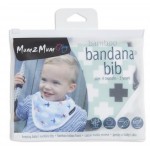 Bamboo Bandana Bib - Mint Plus / Crosses - Mum2Mum - BabyOnline HK