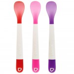 Lift 嬰兒軟匙 (3件) - 紅/粉紅/紫 - Munchkin - BabyOnline HK