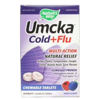 Umcka Cold + Flu - Berry (20 chewable tablets)