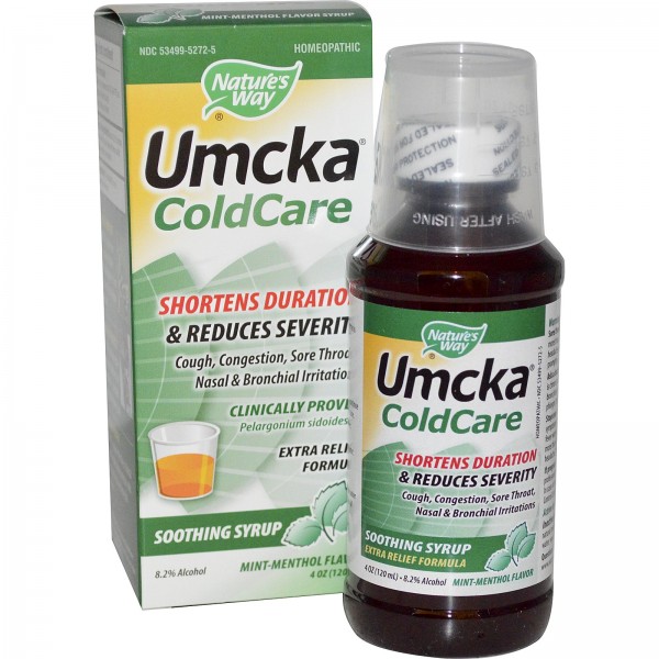 Umcka - ColdCare - Soothing Syrup (Mint-Methol) 120ml - Nature's Way - BabyOnline HK