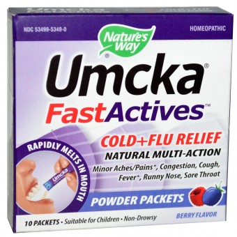Umcka - Fast Actives - Cold + Flu Relief (Berry) 10 Packets