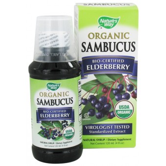 Organic Sambucus, Bio-Certified Elderberry 4 oz / 120 ml 