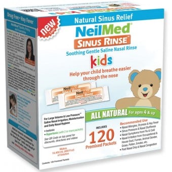 NeilMed - 兒童洗鼻沖洗套件 120預混合包 (原裝行貨)