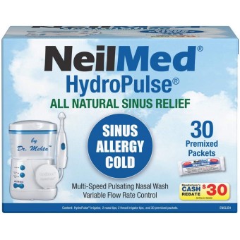 NeilMed - Hydropulse - Multi-Speed Electric Pulsating Nasal Wash, 30包鹽粉 (原裝行貨)