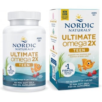 Nordic Naturals - Ultimate Omega Teen (Strawberry) - 60 Mini Soft Gels