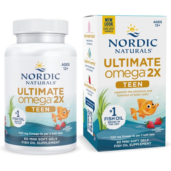 Nordic Naturals - Ultimate Omega Teen (士多啤梨味) - 60粒 - Nordic Naturals - BabyOnline HK
