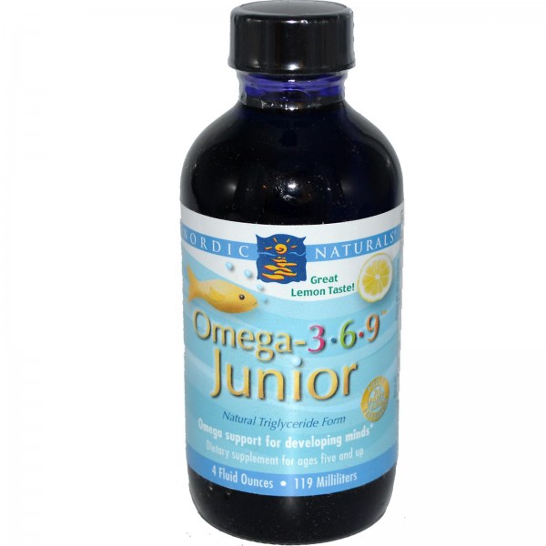 歐米加 3.6.9 兒童配方液 - 檸檬 4 fl oz (119 ml) - Nordic Naturals - BabyOnline HK