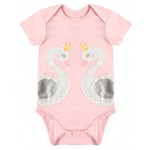 竹纖維嬰兒短袖衣 (3件裝) - 天鵝 - NotTooBig - BabyOnline HK