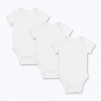 Bamboo Baby Bodysuits (3pcs) - White