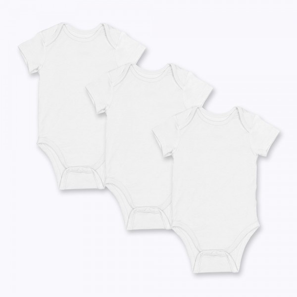 Bamboo Baby Bodysuits (3pcs) - White - NotTooBig - BabyOnline HK