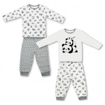 Bamboo Baby Pyjamas (2 sets) - Panda