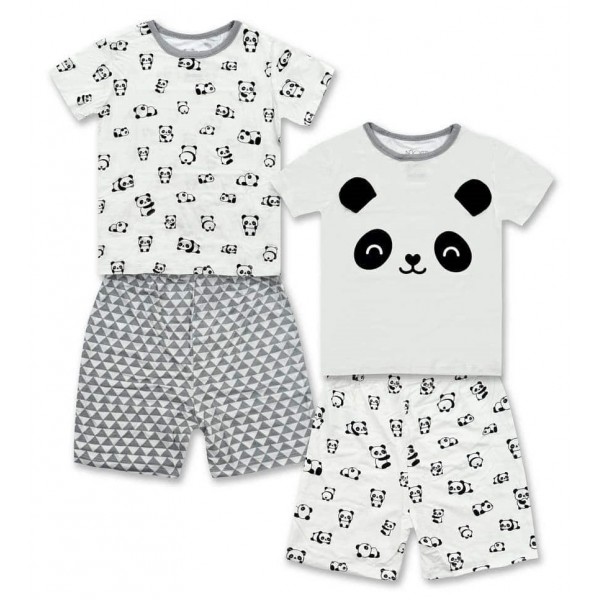 Bamboo Baby Shorties (2 sets) - Panda - NotTooBig - BabyOnline HK