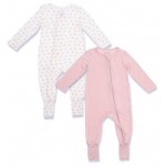 Bamboo Baby Sleepsuits (2pcs) - Pink - NotTooBig - BabyOnline HK