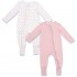Bamboo Baby Sleepsuits (2pcs) - Pink