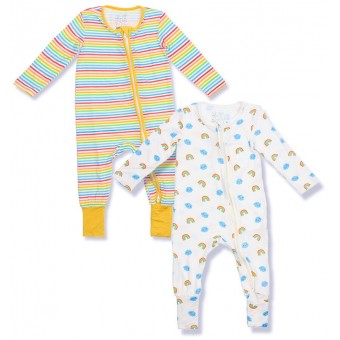 竹纖維嬰兒睡衣 (2件裝) - 快樂天氣