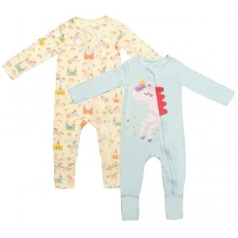 竹纖維嬰兒睡衣 (2件裝) - 獨角獸