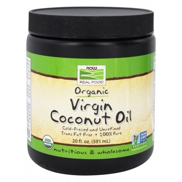Certified Organic Virgin Coconut Oil - 591ml / 20 oz - Now - BabyOnline HK