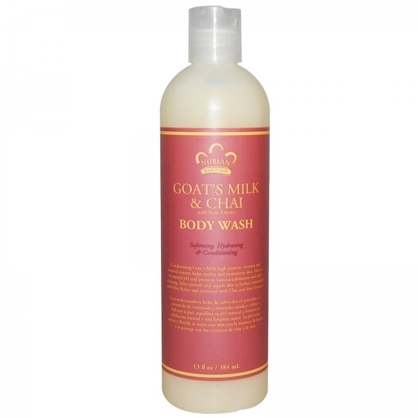 Goat's Milk & Chai with Rose Extract - Body Wash 384ml - Nubian Heritage - BabyOnline HK