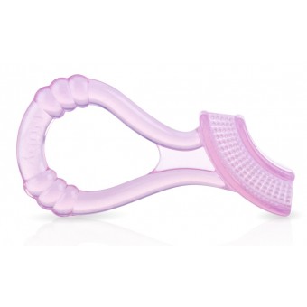 Silicone Toothbrush Massager with Case - Pink