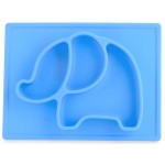 SureGrip Mircale Mat Suction Plate - Blue Elephant - Nuby - BabyOnline HK