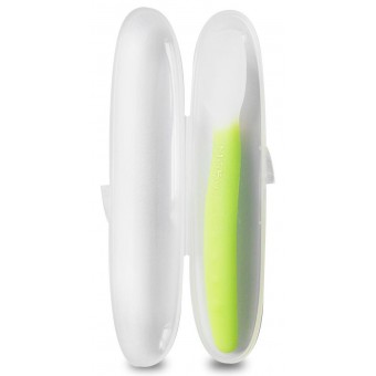 Soft Flex Silicone Spoon with Case - Green