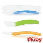 Soft Flex Silicone Spoon with Case - Blue - Nuby - BabyOnline HK