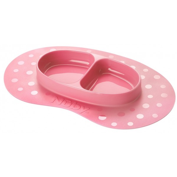 SureGrip Mircale Mat Suction Plate - Pink - Nuby - BabyOnline HK