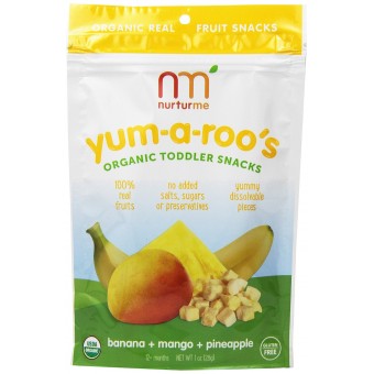 Yum-A-Roo's - Organic Toddler Snacks (Banana + Mango + Pineapple) 28g