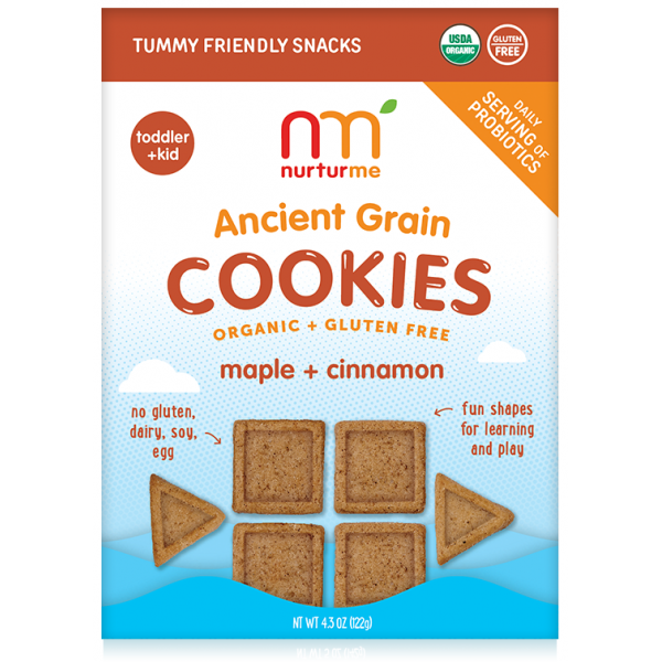 Ancient Gain Gluten-Free Cookies - Maple + Cinnamon 122g - NurturMe - BabyOnline HK
