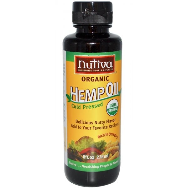 Organic Hemp Oil, Cold Pressed - 8 oz / 236 ml - Nutiva - BabyOnline HK
