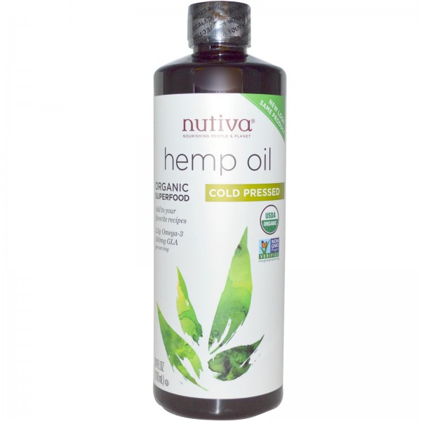 Organic Hemp Oil, Cold Pressed - 24oz / 710ml - Nutiva - BabyOnline HK