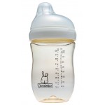 PPSU Wide-Neck Baby Bottle with Flexi-Straw (White) 280ml - Obnabebo - BabyOnline HK