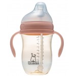 PPSU Wide-Neck Baby Bottle with Flexi-Straw (Pink) 280ml - Obnabebo - BabyOnline HK