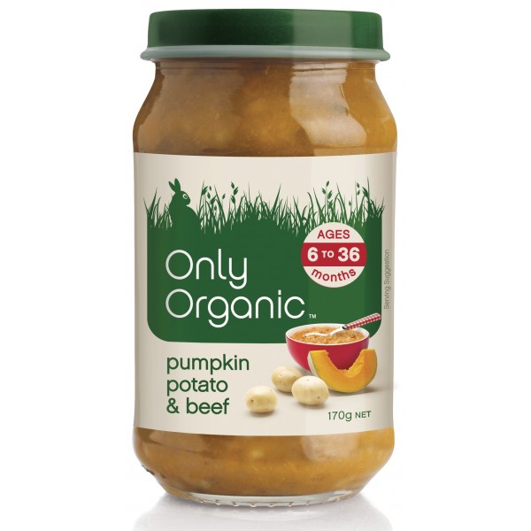 Organic Pumpkin Potato & Beef 170g - Only Organic - BabyOnline HK