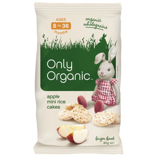 Organic Apple Mini Rice Cakes 40g - Only Organic - BabyOnline HK