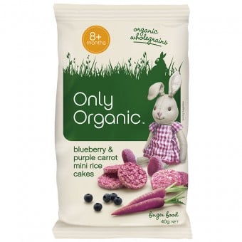 Organic Blueberry  & Purple Carrot Mini Rice Cakes 40g