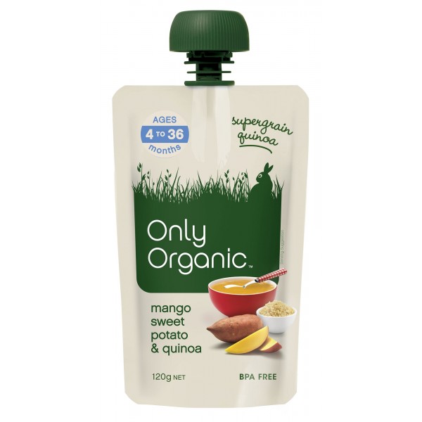 Organic Mango Sweet Potato & Quinoa 120g - Only Organic - BabyOnline HK