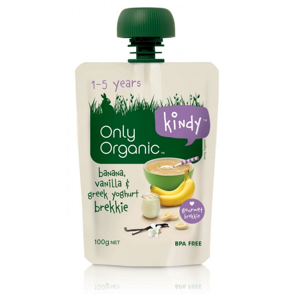 Organic Banana, Vanilla & Greek Yoghurt Brekkie 100g - Only Organic - BabyOnline HK